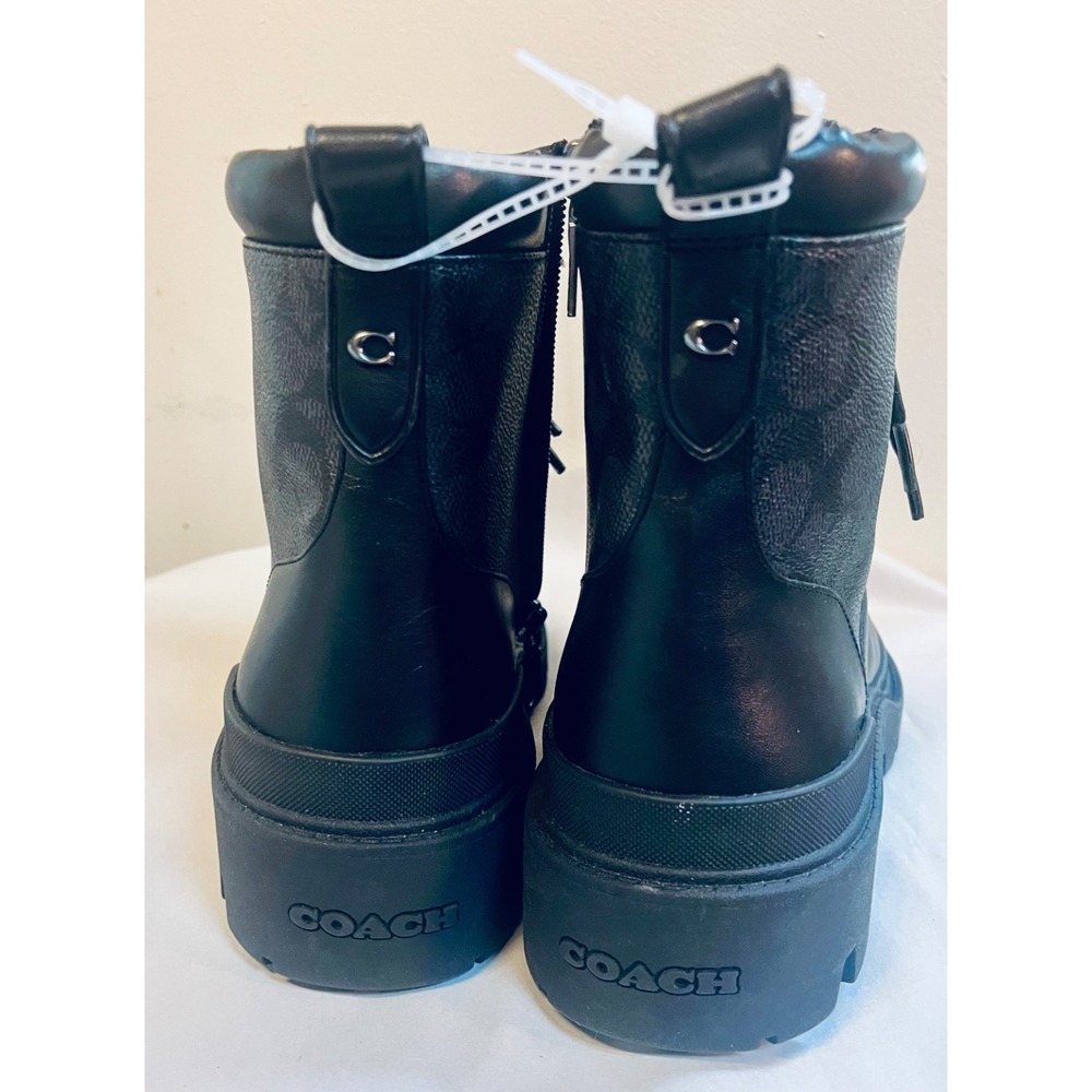 Coach Men's Connor Zip Boot 🔥 Size 10D NEW No Box Coach Logo Boots - Picture 3 of 4